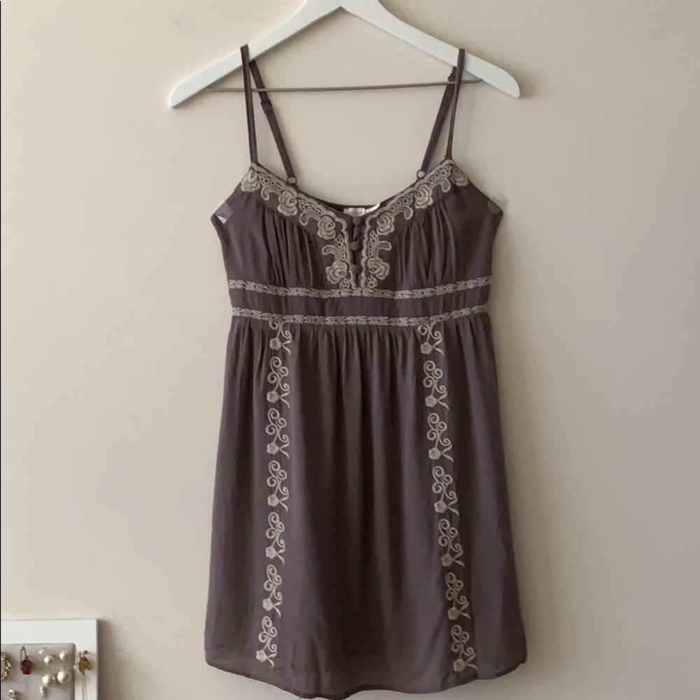Blue Bird Tank dress embroidery spaghetti strap